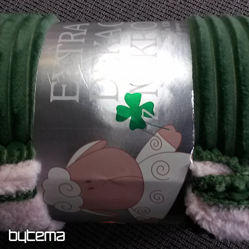 couverture microfibre EXTRA SOFT SHEEP velours côtelé - vert