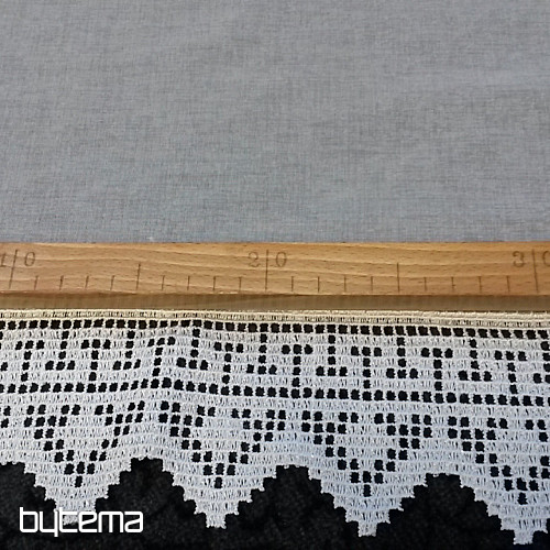 Rideau vitrail brodé 81864 blanc