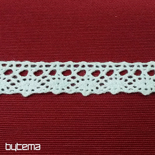 Lacet coton 405/101 18mm blanc mat