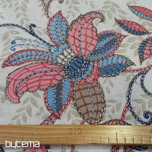 Tissu déco DORKA bleu