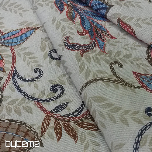 Tissu déco DORKA bleu