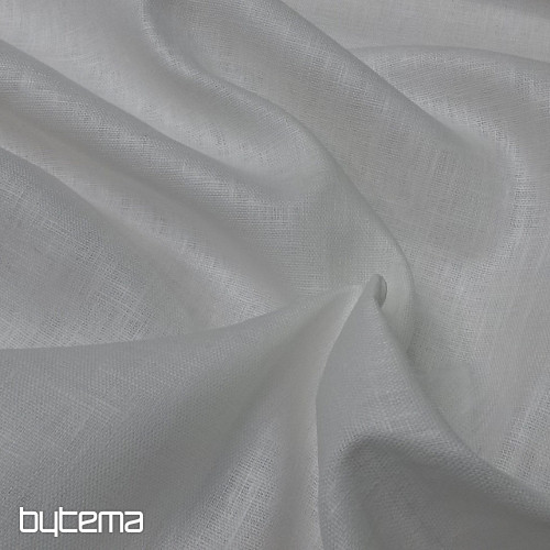 Tissu en lin blanc