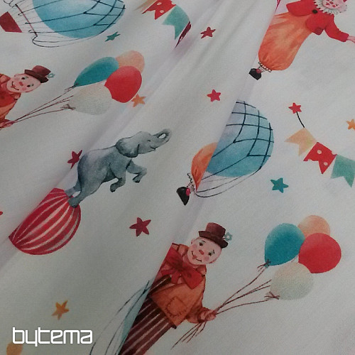 Satin de coton enfant CIRKUS imprimé numérique
