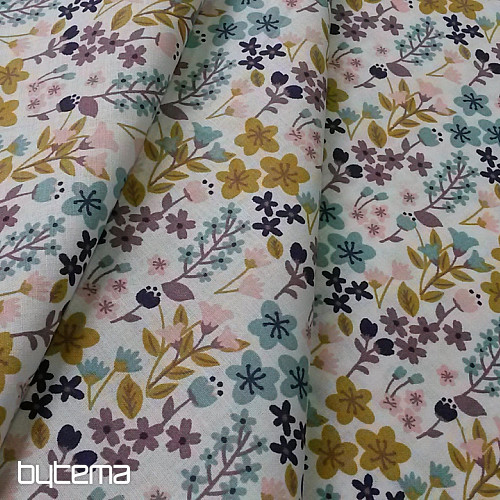 Tissu coton FLEURS MILA