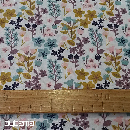 Tissu coton FLEURS MILA