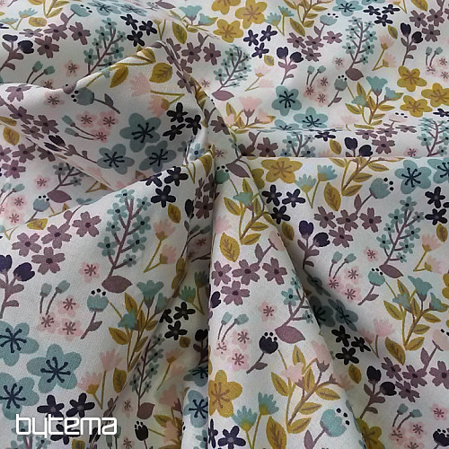 Tissu coton FLEURS MILA