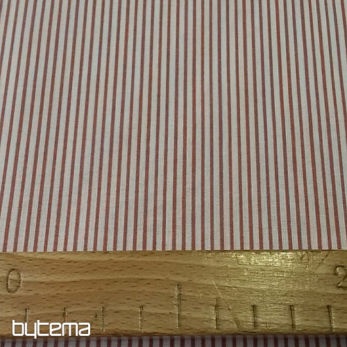 Tissu coton STRIP vieux rose