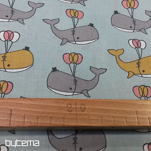 Tissu coton BALEINE