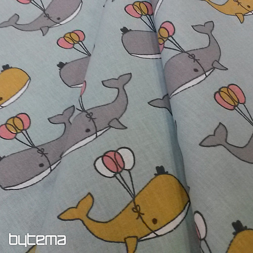 Tissu coton BALEINE