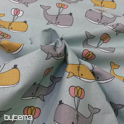 Tissu coton BALEINE