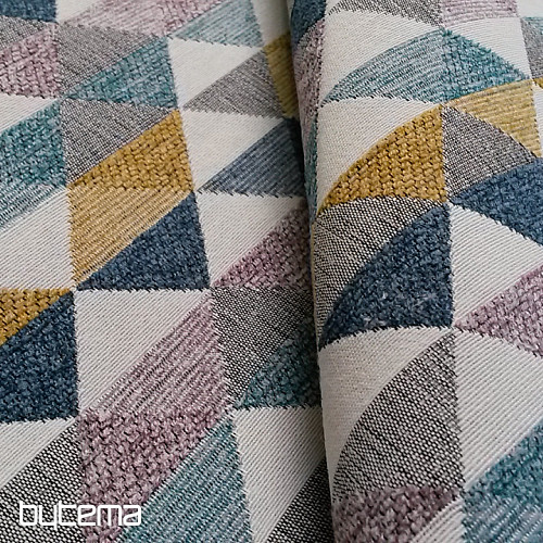tissu de revêtement LUSA triangle moutarde