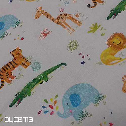 Tissu coton JUNGLE DOODLE