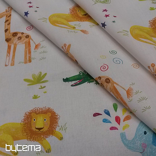 Tissu coton JUNGLE DOODLE