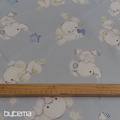 Tissu déco enfant SLONI bleu