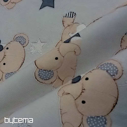 Tissu déco enfant SLONI gris