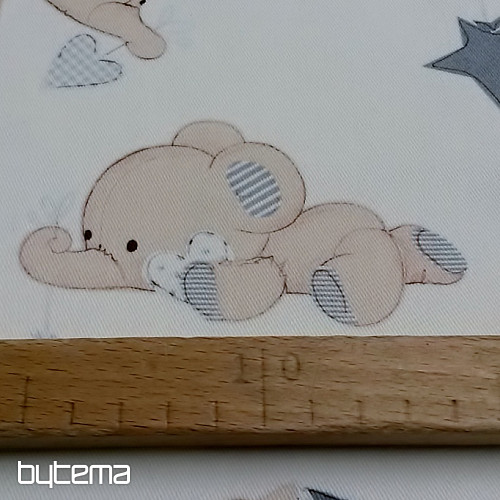 Tissu déco enfant SLONI crème