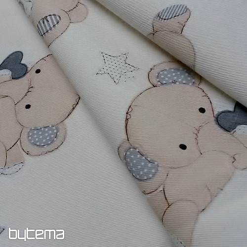 Tissu déco enfant SLONI crème