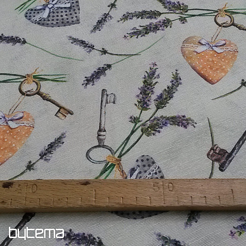 Tissu déco CLAUDIE lavande