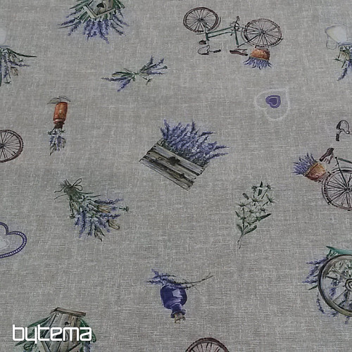 Tissu décoratif LAVANDE BICYCLE 2
