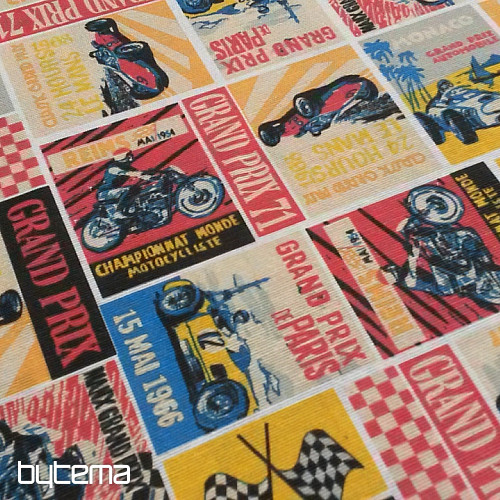 Tissu décoratif GRAND PRIX