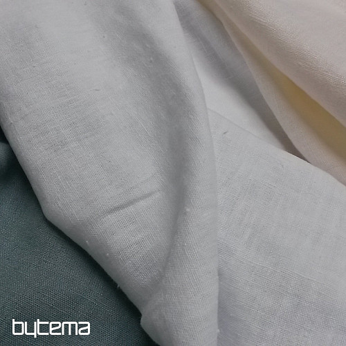 Tissu lin VERONA uni blanc