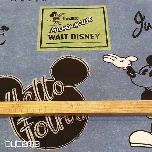 Tissu déco enfant MICKEY MOUSE bleu