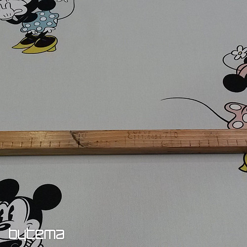 Tissu déco enfant LOVE MINNIE