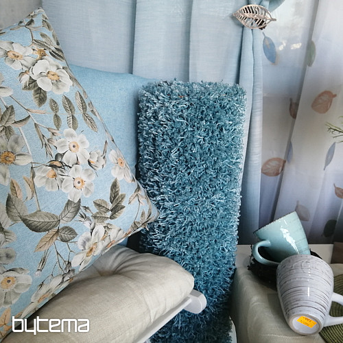 Tissu déco LEIRE turquoise