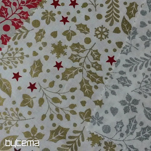 Tissu coton CESMINA rouge