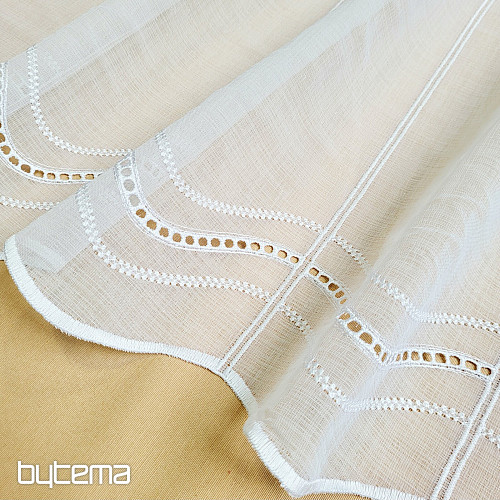 Rideau brodé moderne V52 blanc