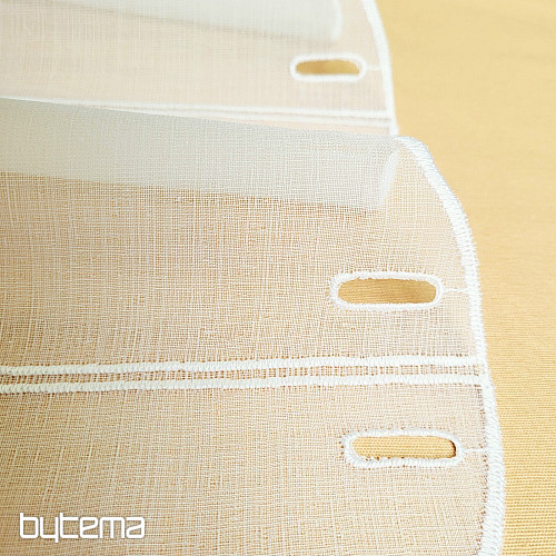 Rideau brodé moderne V52 blanc