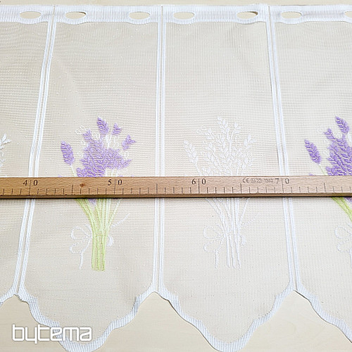 Rideau jacquard pour vitrail LAVANDE