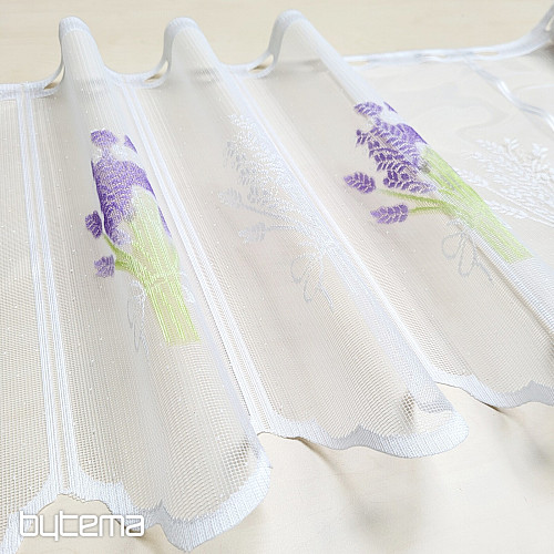 Rideau jacquard pour vitrail LAVANDE