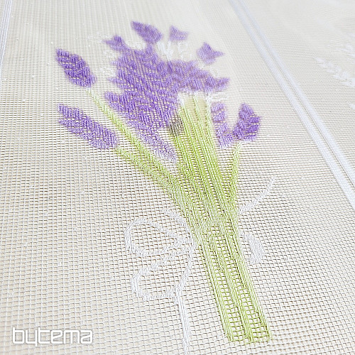 Rideau jacquard pour vitrail LAVANDE