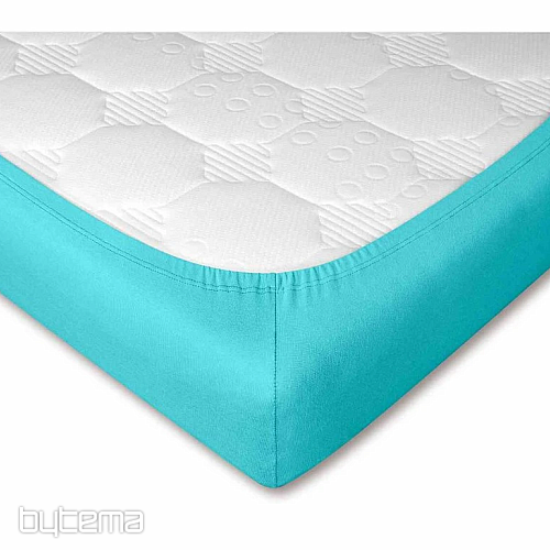 Drap-housse en jersey couleur turquoise