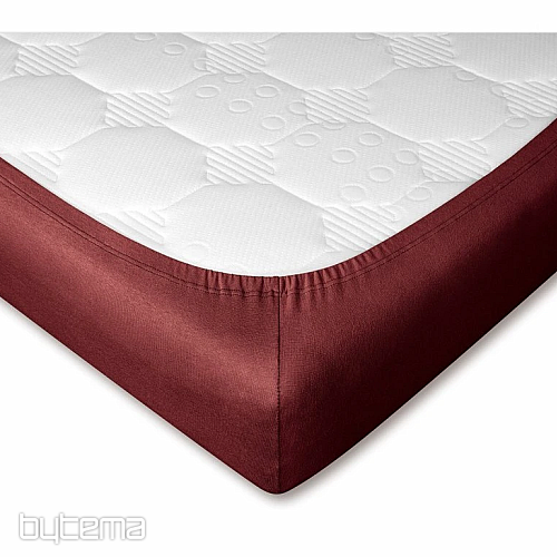 Drap de lit en jersey couleur Rouge foncé