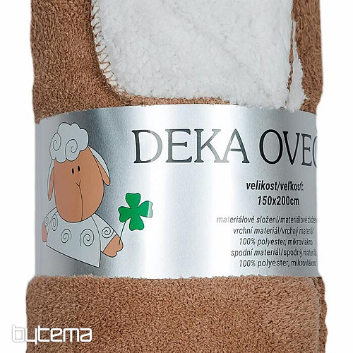 Couverture mouton-mouton chocolat/crème