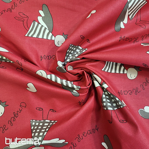 Tissu décoratif ANĚL bordeaux