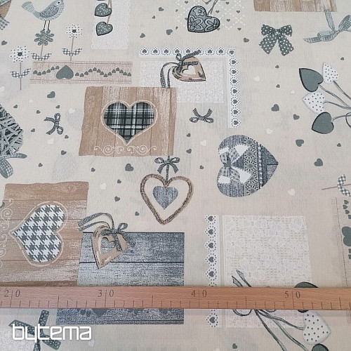 Tissu déco TM PATCHWORK beige