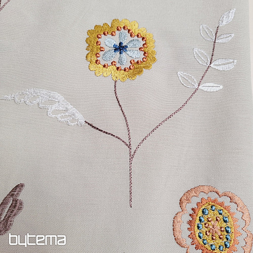 Tissu déco brodé fleurs RICHMOND multi
