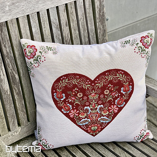 Housse de coussin tapisserie COEURS ÉNORMES