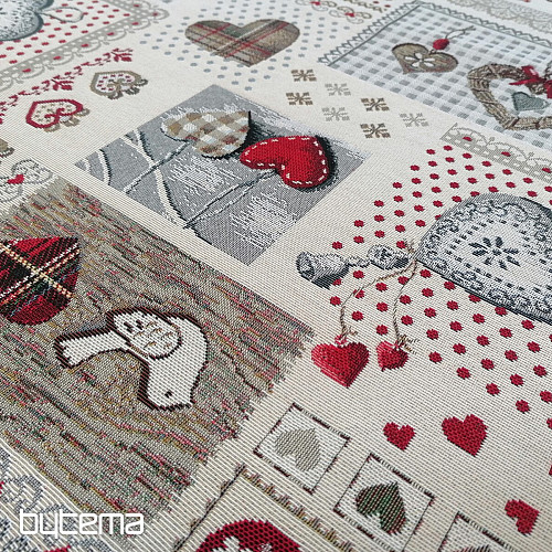 Tissu pour tapisserie SRDCE NATUR