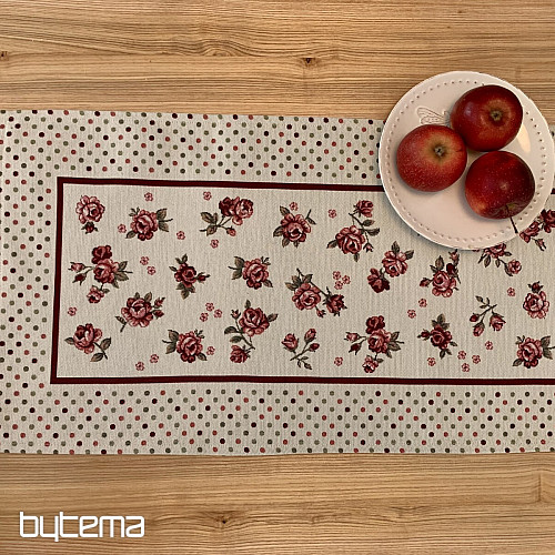 Nappe tapisserie et châle ROSES