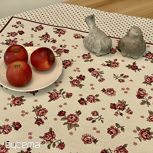 Nappe tapisserie et châle ROSES