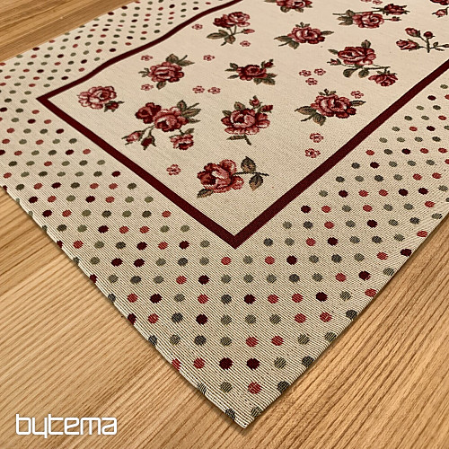 Nappe tapisserie et châle ROSES