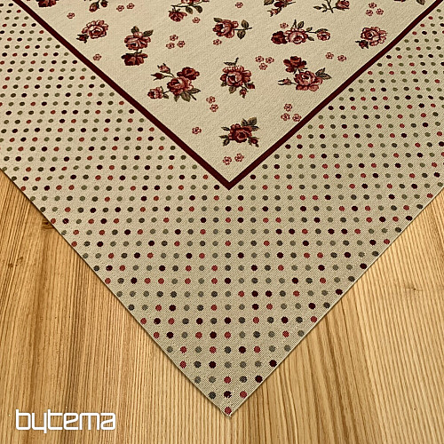 Nappe tapisserie et châle ROSES