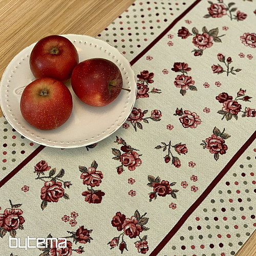 Nappe tapisserie et châle ROSES