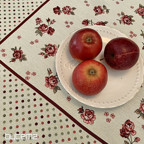 Nappe tapisserie et châle ROSES