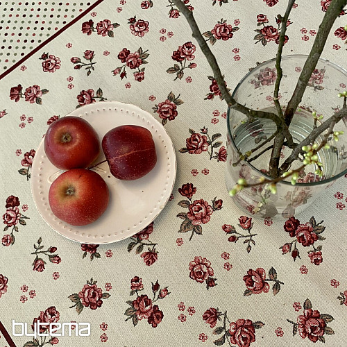 Nappe tapisserie et châle ROSES
