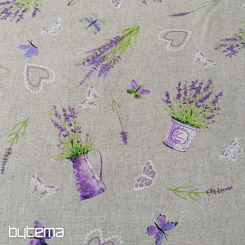 Tissu décoratif LAVANDE lilas